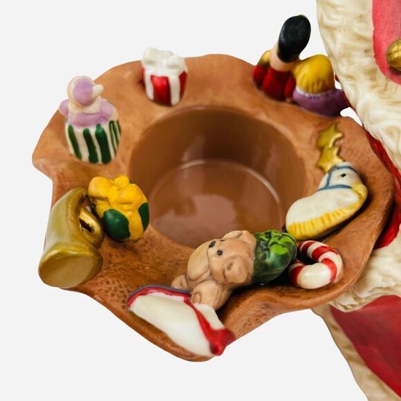 RETIRED Partylite Checking His List Santa Votive Tealight Holder Christmas Box - Picture 14 of 16